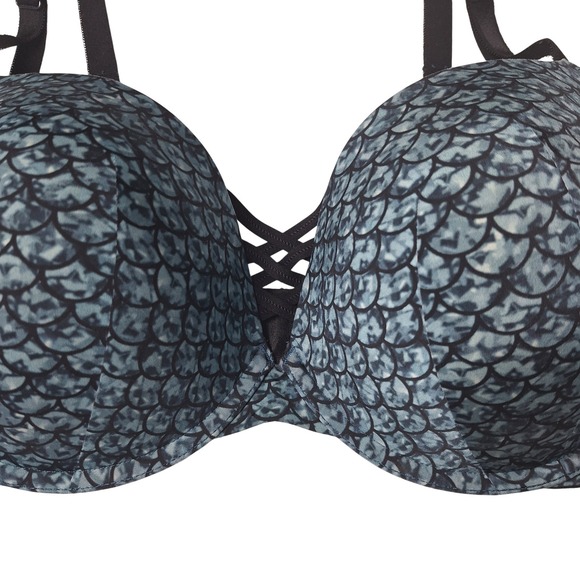 Torrid Bra 40DD XO Plunge Push Up Padded Underwire Crisscross 360 Back Smoothing - Picture 2 of 7